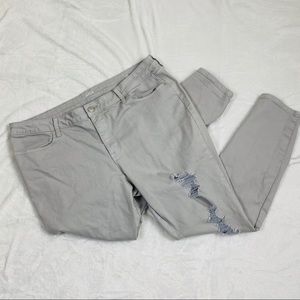 A.n.a gray skinny distressed Jeggins jeans